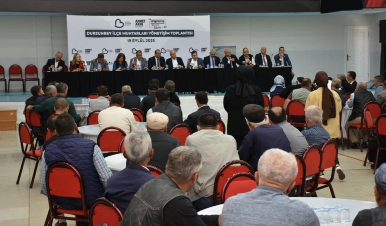 BÜYÜKŞEHİR DURSUNBEY’DE MUHTARLARLA BULUŞTU