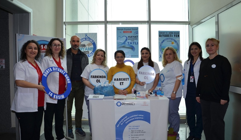 DÜNYA DİYABET GÜNÜ DOLAYISIYLA FARKINDALIK STANDI AÇILDI