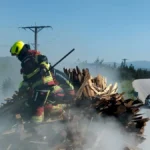 Balıkesir'de Tırda Yangın: 15 Ton Kereste Alev Aldı